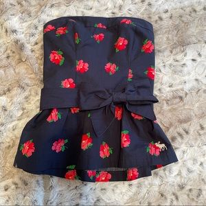 NWT Abercrombie Strapless top with Bow! xs